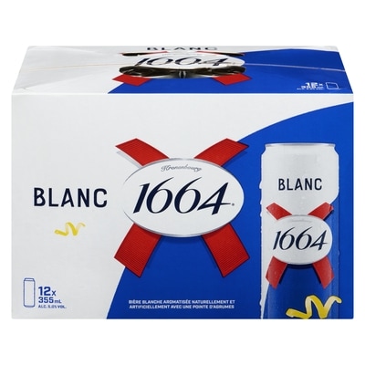 Kronenbourg Bière Blanc 1664 (Pièce d’identité requise au moment du ramassage) 12x355.0 ml, 0,47 $/100ml
