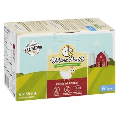 Aliments pour bébés purée de poulet 6+ mois