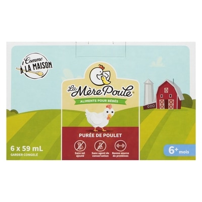 Aliments pour bébés purée de poulet 6+ mois