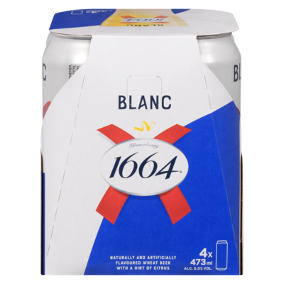Kronenbourg Naturally And Artificially Flavoured Wheat Beer With A Hint Of Citrus Blanc (ID required at pick-up) 4x473.0 ml, $0.85/100ml