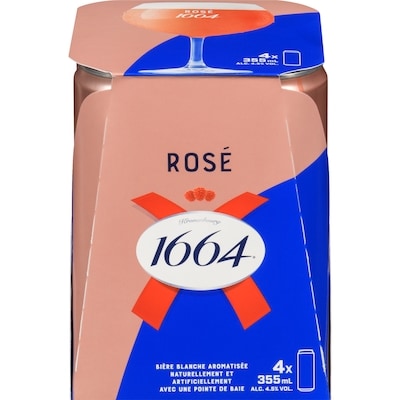 Kronenbourg Bière blanche aromatisée naturellement et artificiellement avec une pointe de baie rosé (Pièce d’identité requise au moment du ramassage) 4x355.0 ml, 0,76 $/100ml