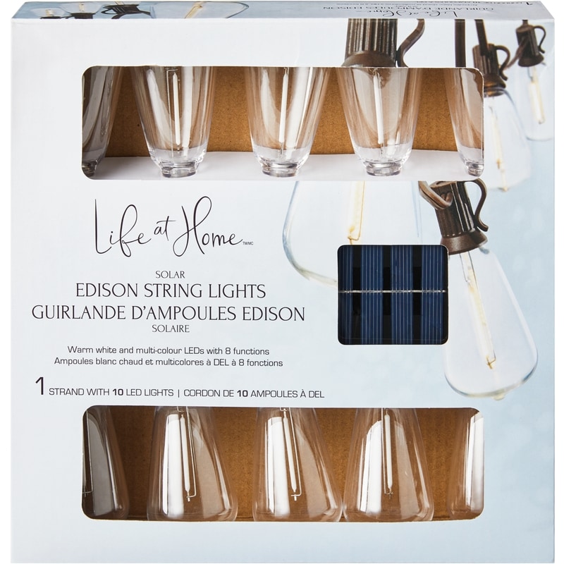 Solar Edison String Lights 10 Count