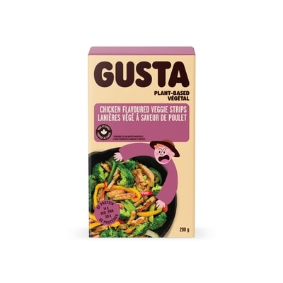 Gusta Chickenless Strips 200 g, $3.00/100g