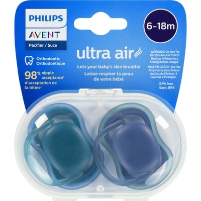 Philips Pacifier Ultra Air 6-18m 1 ea, $7.99/1ea