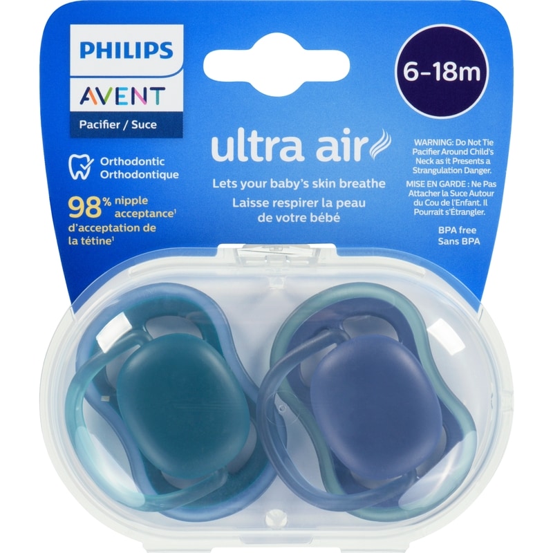 Lot De 2 Sucettes Ultra Aérées Tendance 6/18 Mois I Love Papa / Bateau - Philips Avent | Rakuten