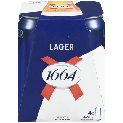 Kronenbourg Beer With Alsatian Hops Lager (ID required at pick-up) 4x473.0 ml, $0.71/100ml