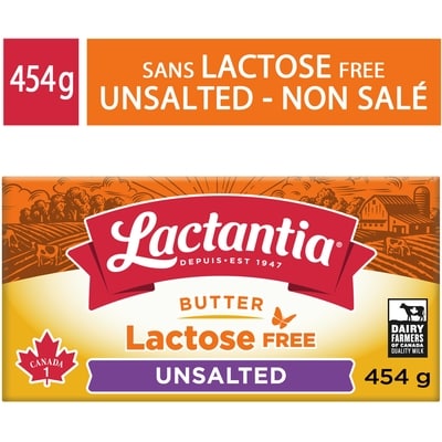 Lactantia Lactose Free Butter Unsalted 454 g, $1.98/100g