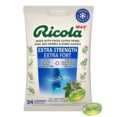 Ricola Extra Strength Icy Menthol Cough Drops 34 ea, $0.25/1ea