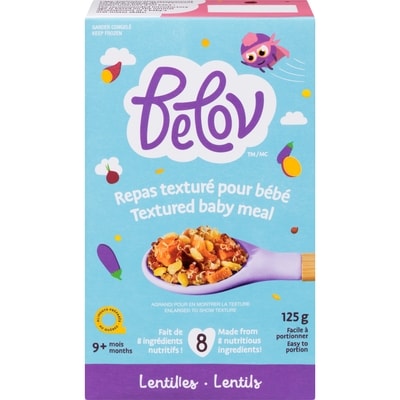 Belov Textured Baby Meal Lentils 9+ Months 125 g, $7.99/100g