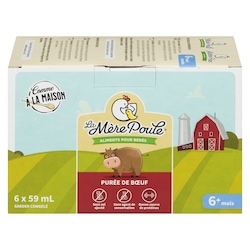 Mother Hen Aliments pour bébés purée de bœuf 6+ mois 59 ml, 20,32 $/100ml