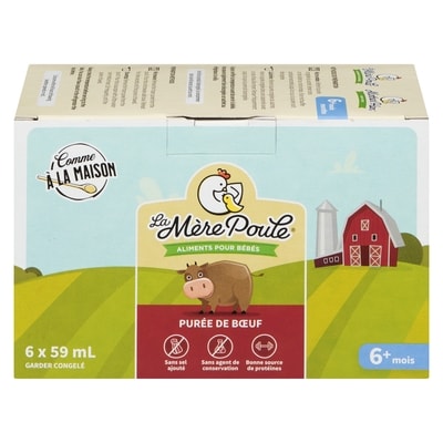 Mother Hen Aliments pour bébés purée de bœuf 6+ mois 59 ml, 20,32 $/100ml