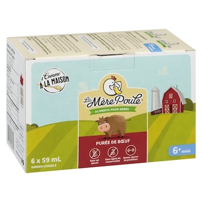 Aliments pour bébés purée de bœuf 6+ mois