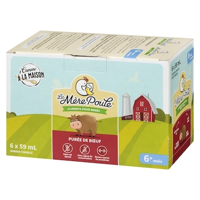 Aliments pour bébés purée de bœuf 6+ mois