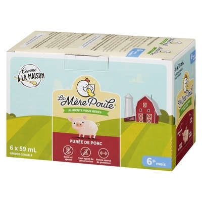Aliments pour bébés purée de porc 6+ mois