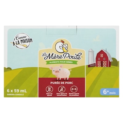 Aliments pour bébés purée de porc 6+ mois