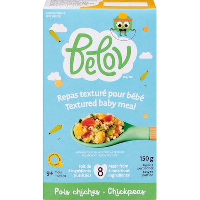 Belov Repas texturé pour bébé pois chiches 9+ mois 150 g, 6,66 $/100g