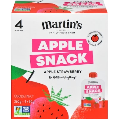 Martin's Family Fruit Farm Apple Snack Apple Strawberry 360 g, $1.19/100g