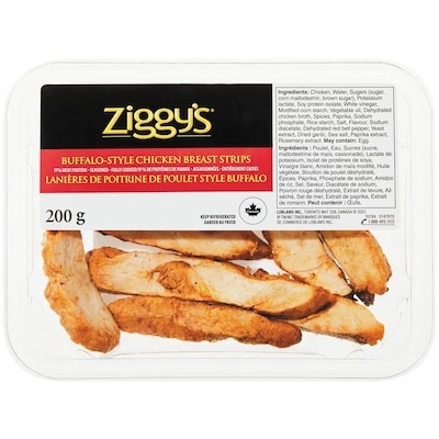 Ziggy’s Lanières de poitrine de poulet style buffalo 200 g, 4,00 $/100g