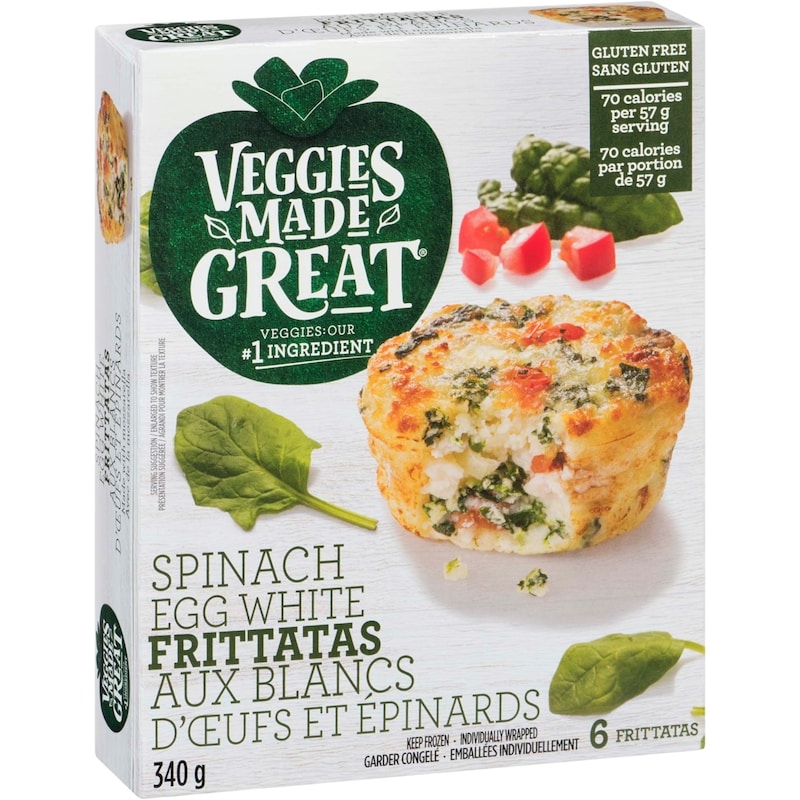 VEGGIES MADE GREAT Spinach Egg White Frittatas