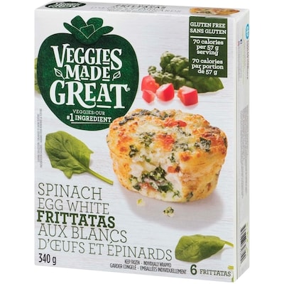 VEGGIES MADE GREAT Frittatas aux blancs d'œufs et épinards