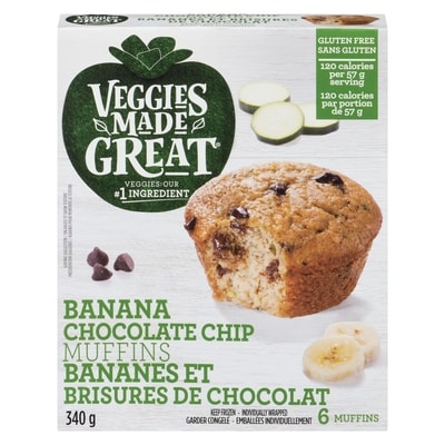 Garden Lites Muffins bananes et brisures de chocolat 340 g, 3,23 $/100g
