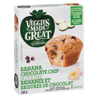 Muffins bananes et brisures de chocolat