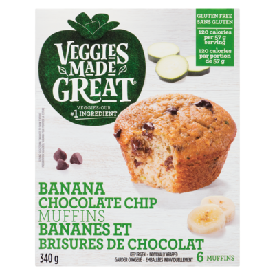 Muffins bananes et brisures de chocolat
