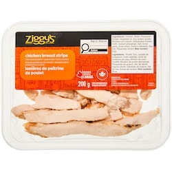 Ziggy’s Lanières de poitrine de poulet 200 g, 2,45 $/100g