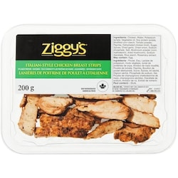 Ziggy’s Lanières de poitrine de poulet à l'italienne 200 g, 4,00 $/100g