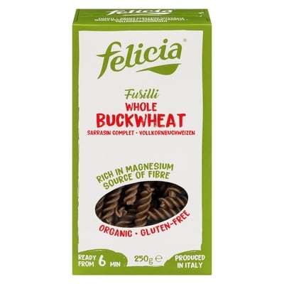 Felicia Whole Buckwheat Fusilli Organic 250 g, $2.80/100g