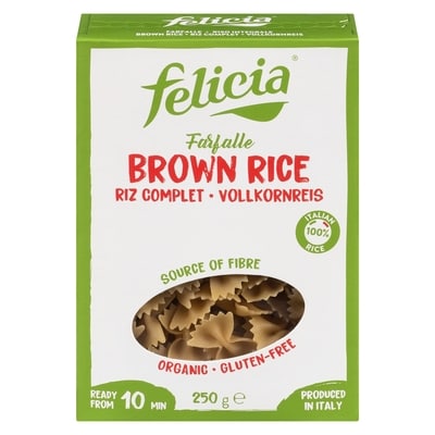 Felicia Brown Rice Farfalle Organic 250 g, $2.80/100g