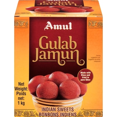 Amul Bonbons indiens gulab jamun 1000 g, 0,65 $/100g