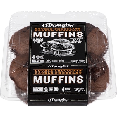 ODoughs Muffins Double Chocolate 340 g, $2.50/100g