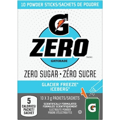 Gatorade Poudre Zero Iceberg 30 g, 28,30 $/100g