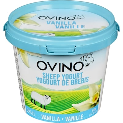 Ovino Sheep Yogurt Vanilla 2% M.F. 500 g, $1.40/100g