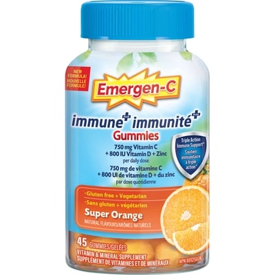 Emergen C Immune+ Gummies Super Orange 45 ea, $0.40/1ea