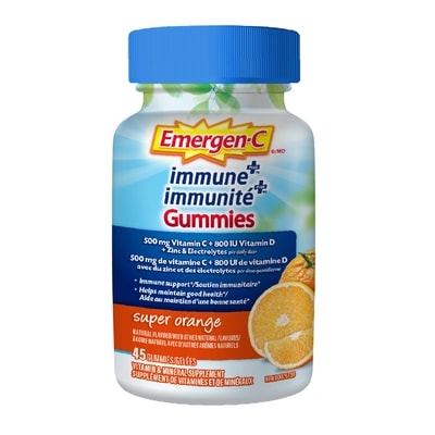 Emergen-C Immune+ gelees orange 45 ea, 0,35 $/1ch