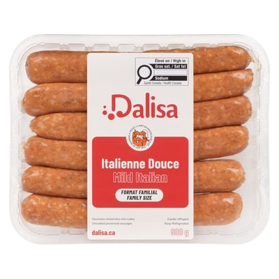 Dalisa Uncooked Preserved Sausages Mild Italian Family Pack 900 g, $1.67/100g
