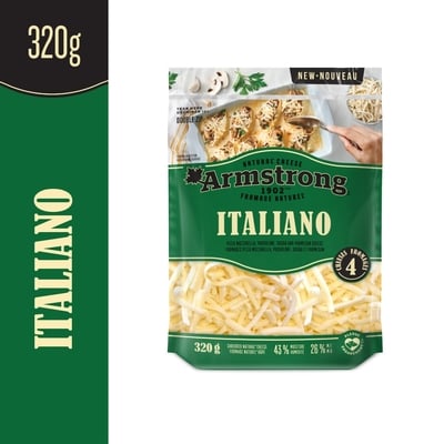 Armstrong Italiano Natural Shredded Cheese 320 g, $1.56/100g