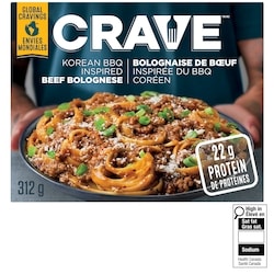 Crave Korean BBQ Inspired Beef Bolognese Frozen Meal 312 g, $1.44/100g