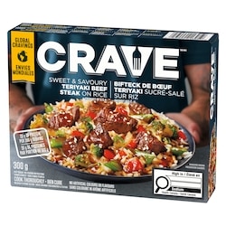 Crave Sweet & Savoury Teriyaki Beef Steak on Rice Frozen Meal