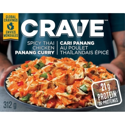 Crave Spicy Thai Chicken Panang Curry Frozen Meal 312 g, $2.08/100g