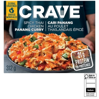 Crave Spicy Thai Chicken Panang Curry Frozen Meal 312 g, $2.08/100g