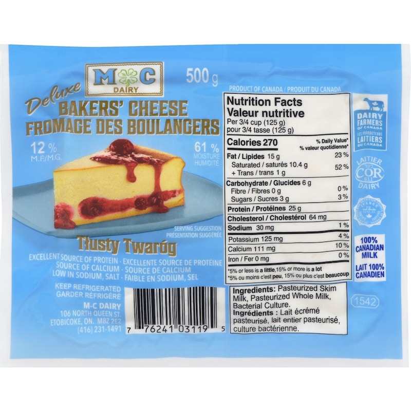 Bakers' Cheese Deluxe 12 % M.F.