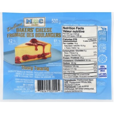 Mc Dairy Fromage des boulangers deluxe 12 % m.g. 500 g, 2,00 $/100g