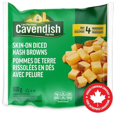 CAVENDISH FARMS Classic Skin-On Diced Hash Browns 800 g, $0.47/100g
