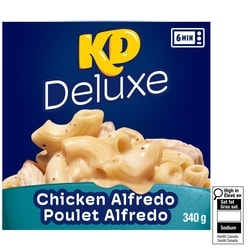 Kraft Macaroni et fromage au poulet alfredo kd deluxe, boîte 340 g, 1,32 $/100g