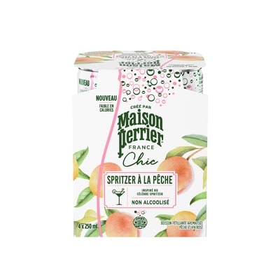 Perrier MAISON PERRIER Chic Peach Spritzer, Non-Alcoholic 4x250.0 ml, $0.90/100ml
