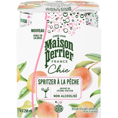 Perrier MAISON PERRIER Chic Peach Spritzer, Non-Alcoholic, 4-Pack 4x250.0 ml, $1.00/100ml