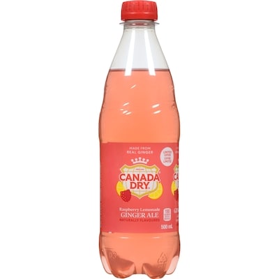 Canada Dry Raspberry Lemonade Ginger Ale, 24-Pack 24x500.0 ml, $0.40/100ml